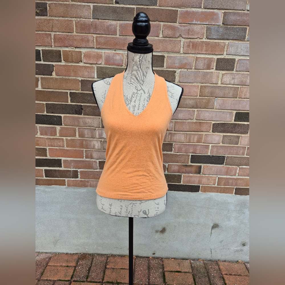Deadstock Vintage Ricki's 90's Y2K Orange Stretch Halter